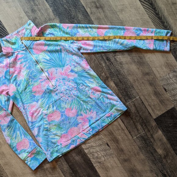 Lilly Pulitzer Skipper Popover Long Sleeve Top XS French Terry Sweatshirt - Picture 5 of 6